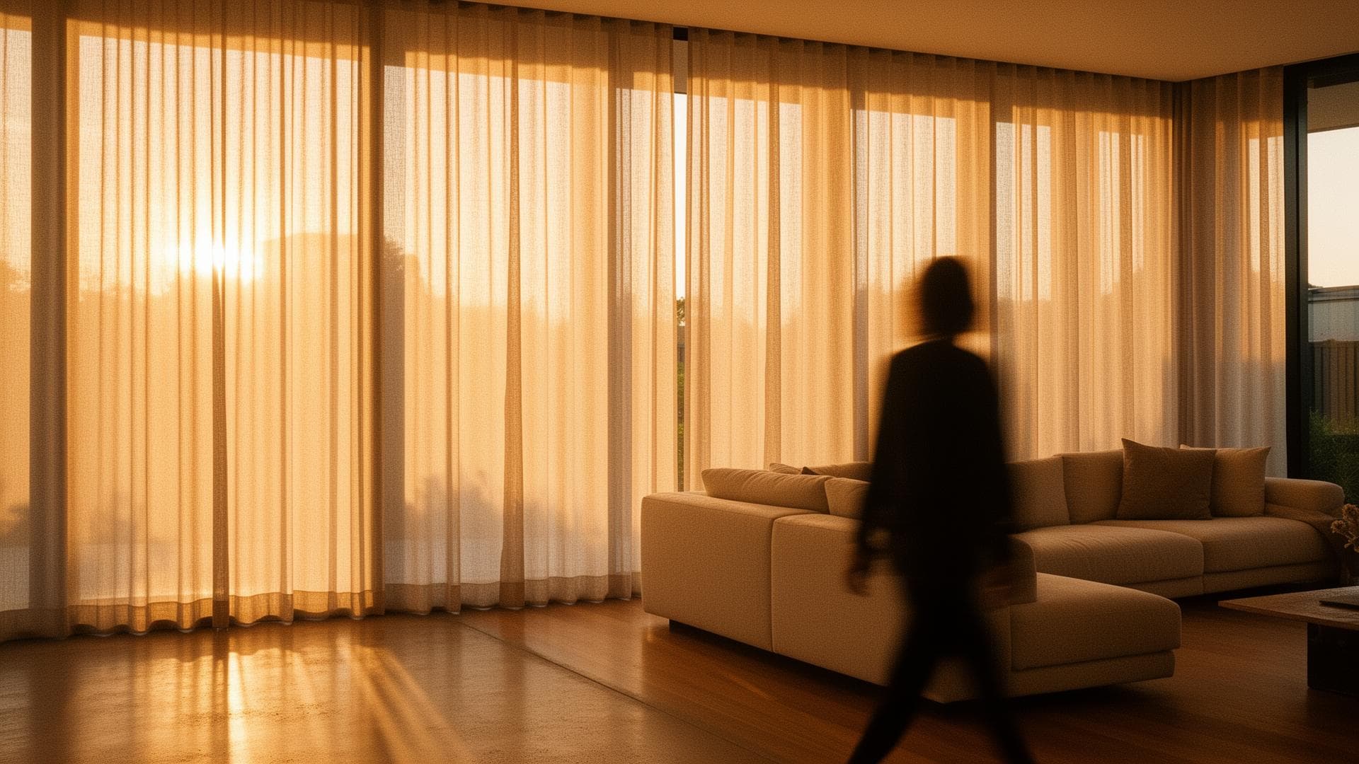 Sheer curtains in a Melbourne home