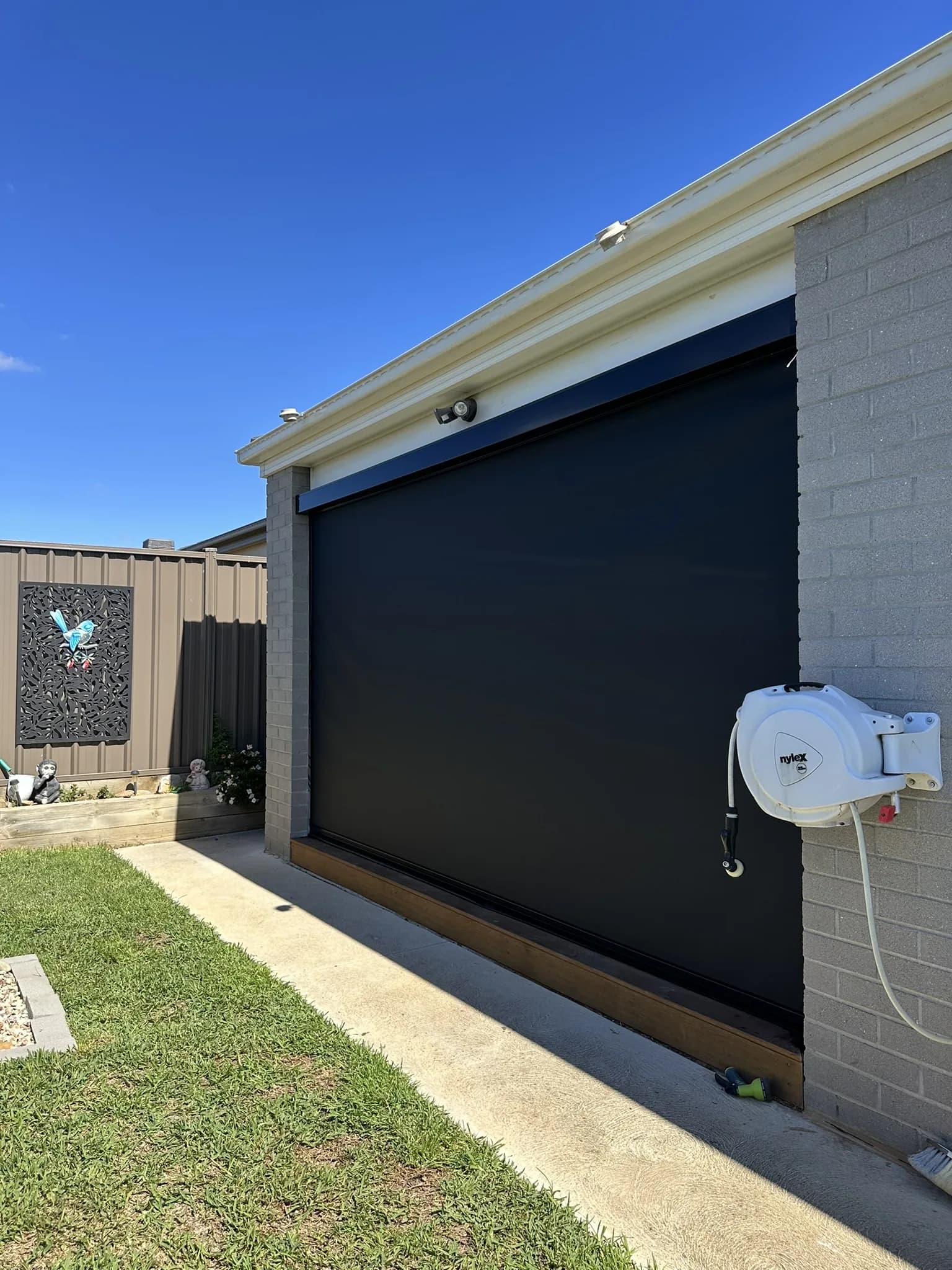Motorised outdoor blinds installed on a pergola in Melton
